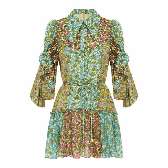 Alemais Vibrant Mirabella Spliced Mini Dress